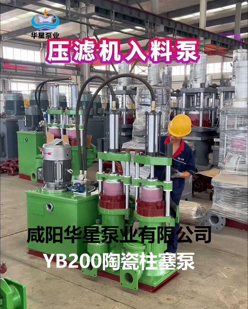 压滤机入料泵YB200陶瓷柱塞泵