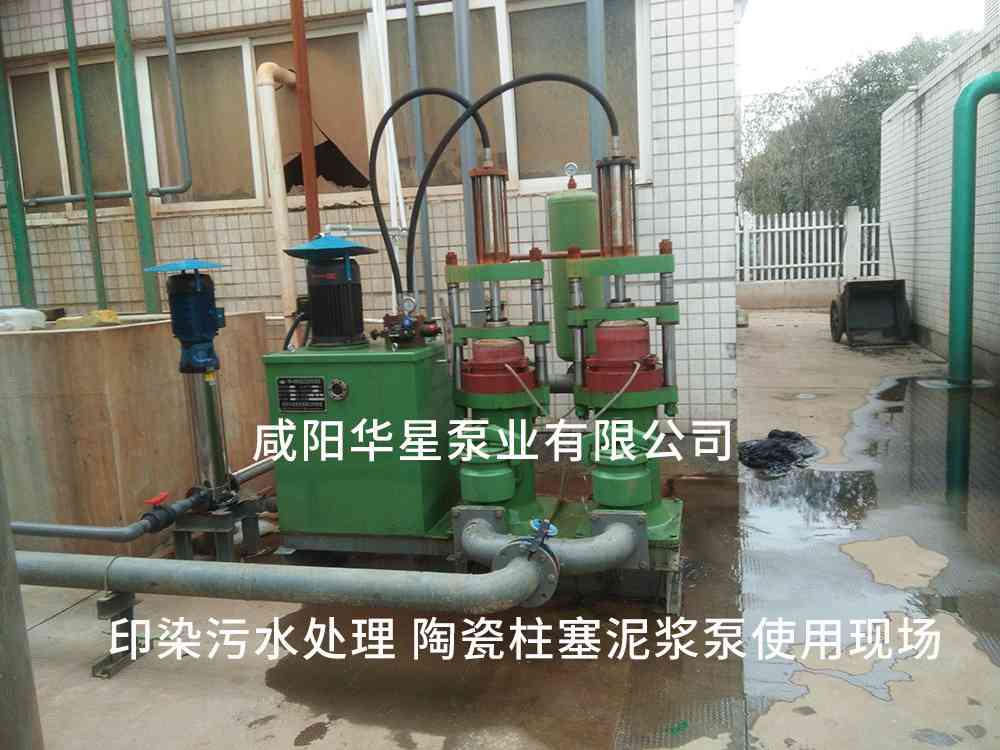 印染污水处理厂使用YBH250-30节能柱塞泥浆泵客户案例-第二个现场