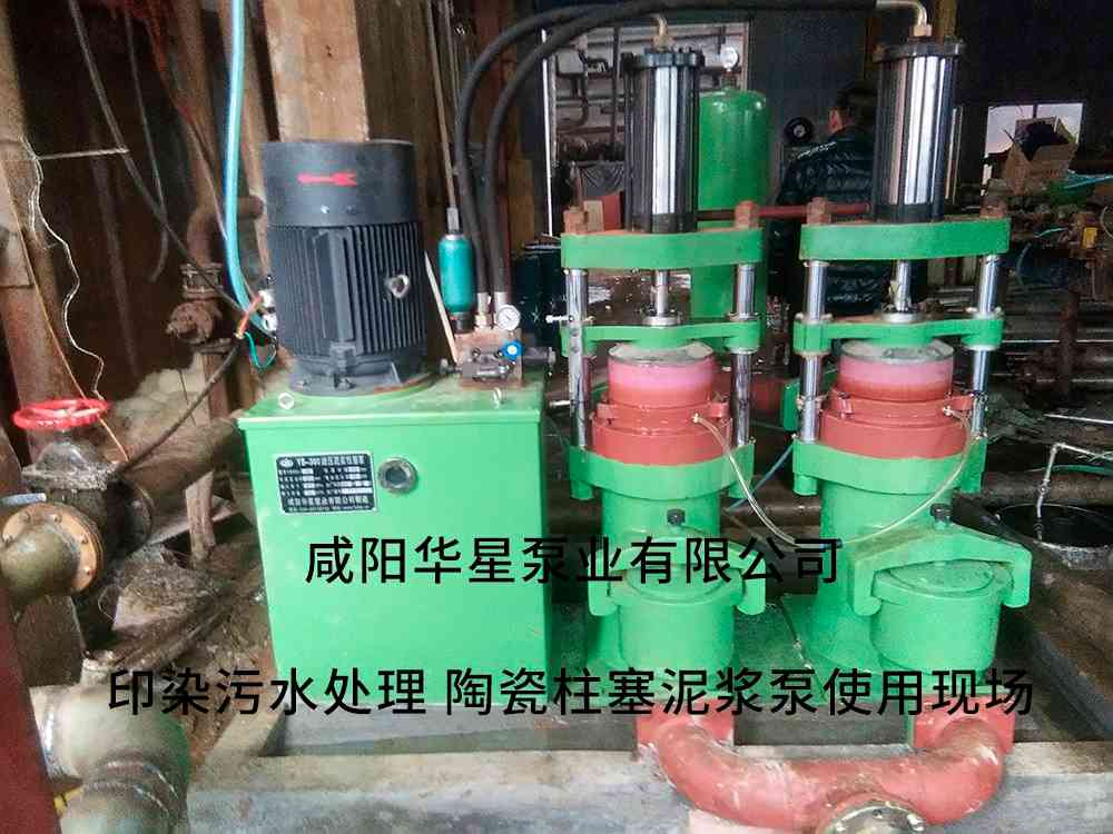 印染污水处理厂使用YBH300-40节能柱塞泥浆泵客户案例